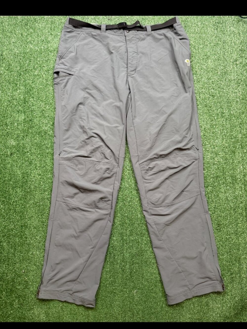 Mountain Hardwear Pants Mens Size XL ( 38 x 32.5 ) Gray Belted Lightweight